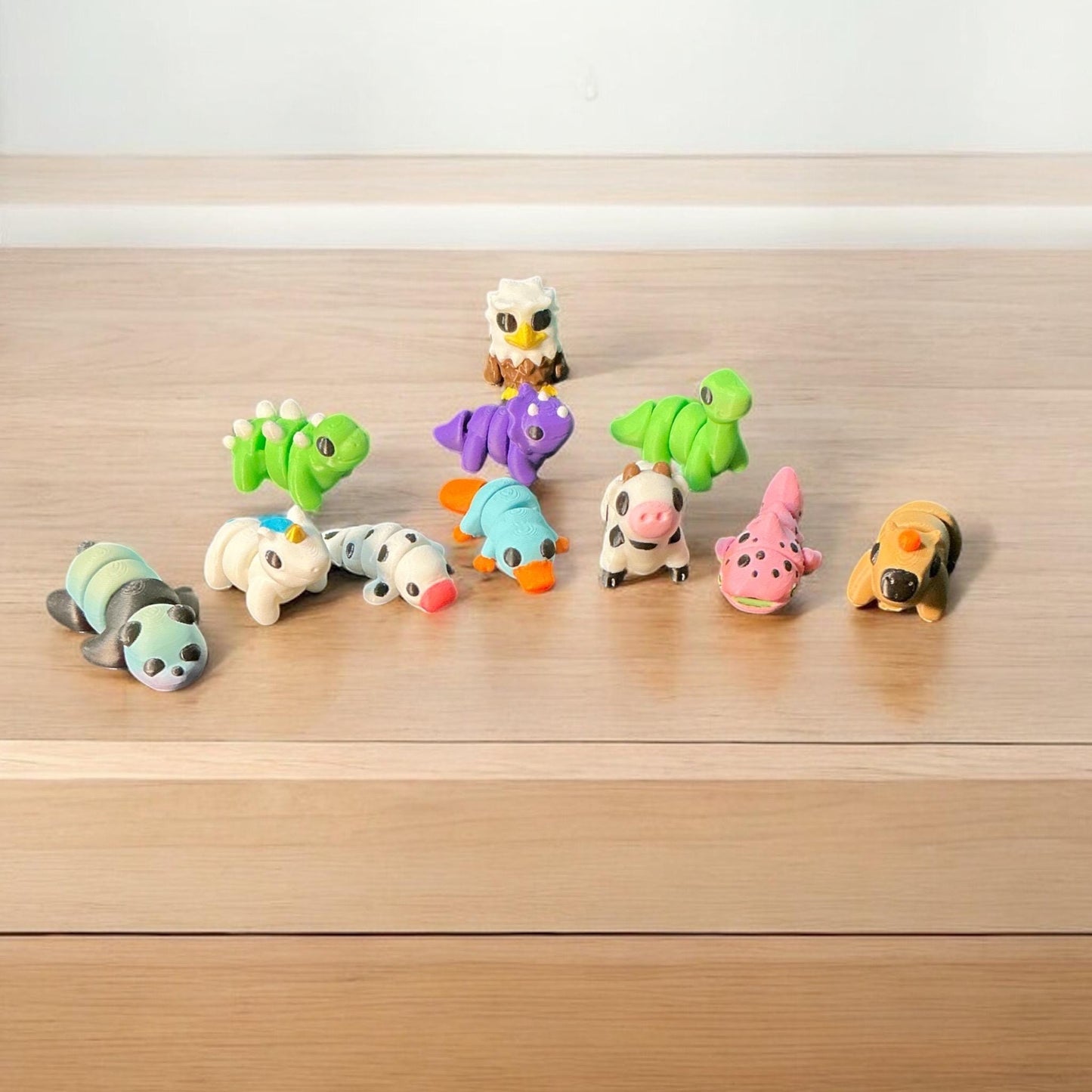 Mini Articulating animals and creatures 3D printed